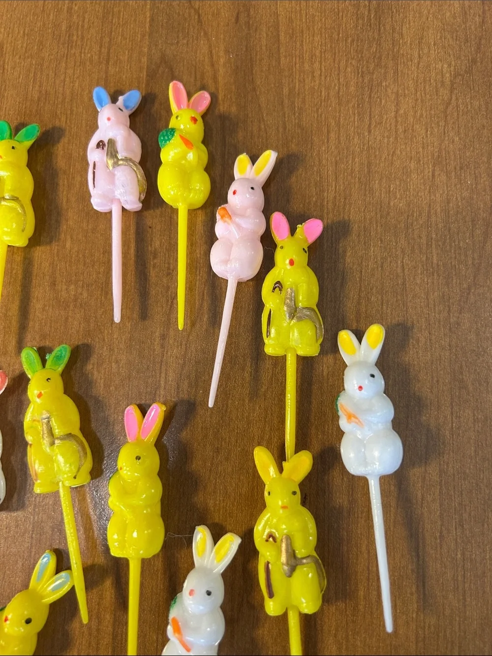 Festive Yellow & Pastel Bunny and Chick Party Picks - Multipack